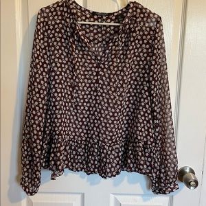 Scotch & Soda printed ruffle top size 1 XS